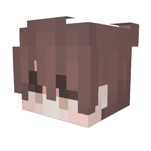 LunaLaust Minecraft avatar head, 3D render