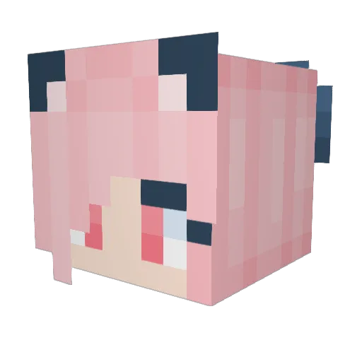 LunaLilyRose302 Minecraft avatar head, 3D render