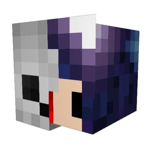LunaLisa Minecraft avatar head, 3D render