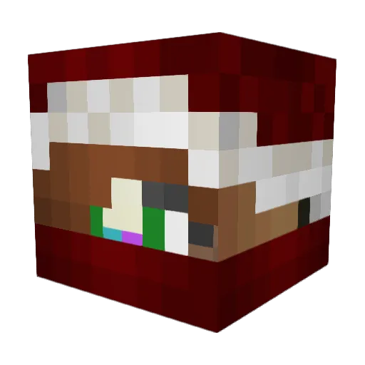 LunaLove11 Minecraft avatar head, 3D render