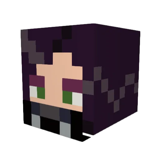 LunaLovesU Minecraft avatar head, 3D render