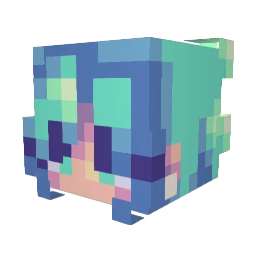 LunaLugaru Minecraft avatar head, 3D render