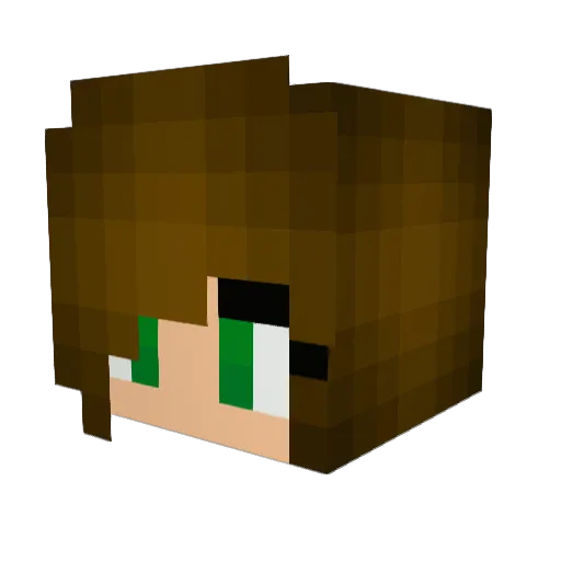 LunaLuma Minecraft avatar head, 3D render