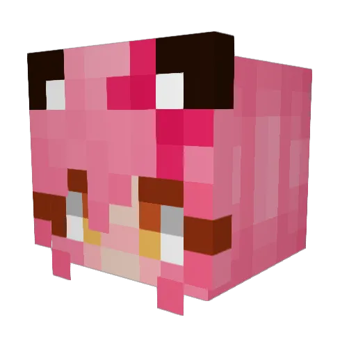 LunaMona23 Minecraft avatar head, 3D render