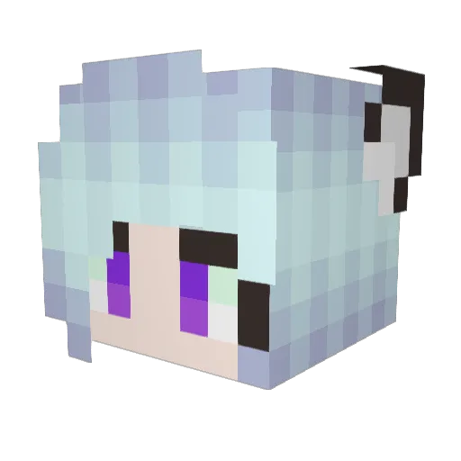 LunaMoon565 Minecraft avatar head, 3D render