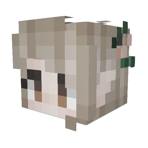 LunaMoonShy Minecraft avatar head, 3D render