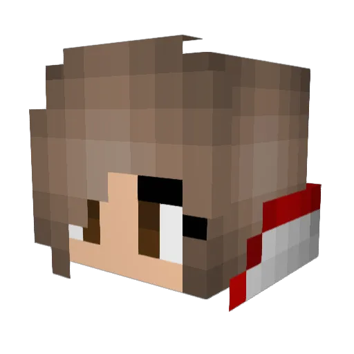 LunaMoonWolf19 Minecraft avatar head, 3D render
