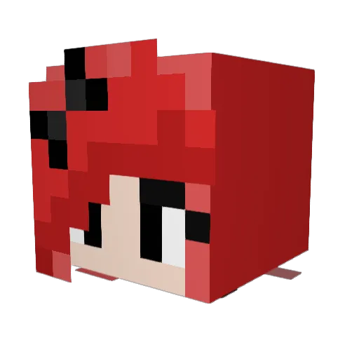 LunaOfThePack Minecraft avatar head, 3D render