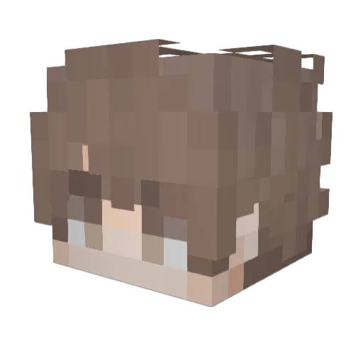 LunaPrk Minecraft avatar head, 3D render