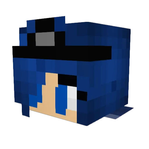 LunaRaine Minecraft avatar head, 3D render