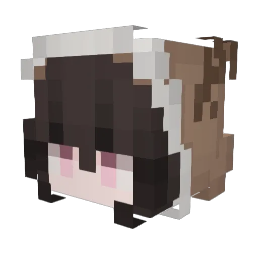 LunaRoosje Minecraft avatar head, 3D render