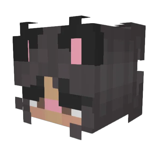 LunaScarlet Minecraft avatar head, 3D render