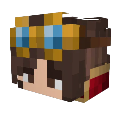 LunaShadow18 Minecraft avatar head, 3D render
