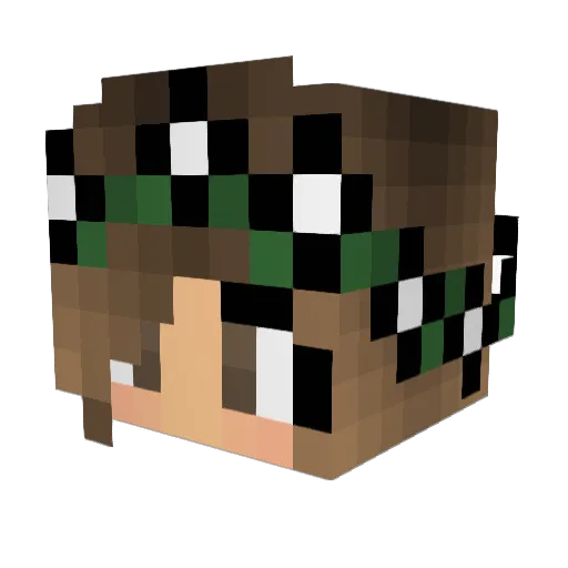 LunaShadows Minecraft avatar head, 3D render