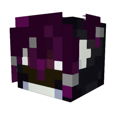 LunaShelly Minecraft avatar head, 3D render