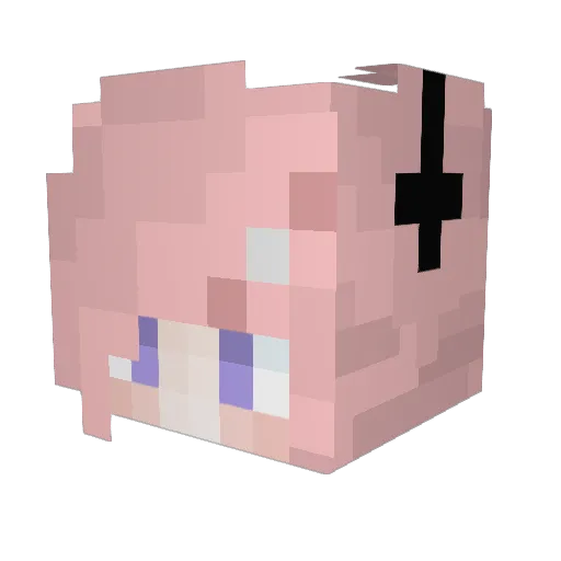 LunaSnow2484 Minecraft avatar head, 3D render