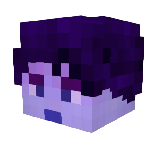 LunaSolstice Minecraft avatar head, 3D render
