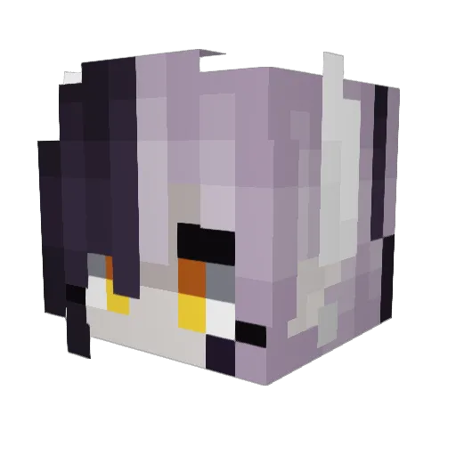 LunaStarlighto Minecraft avatar head, 3D render