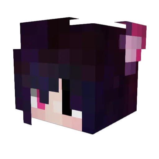 LunaTheGood Minecraft avatar head, 3D render