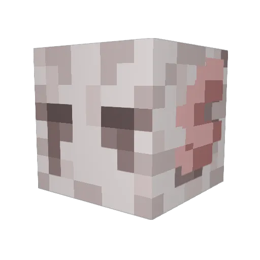 LunaTheMushroom Minecraft avatar head, 3D render