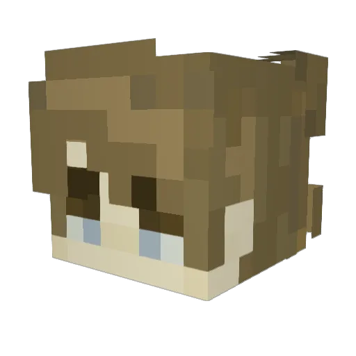 LunaTheWolf2811 Minecraft avatar head, 3D render
