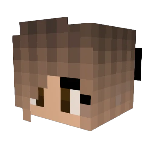 LunaWolf19 Minecraft avatar head, 3D render