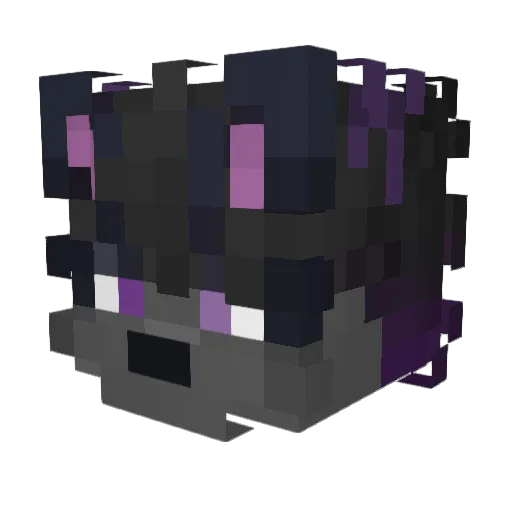 LunaZukii Minecraft avatar head, 3D render
