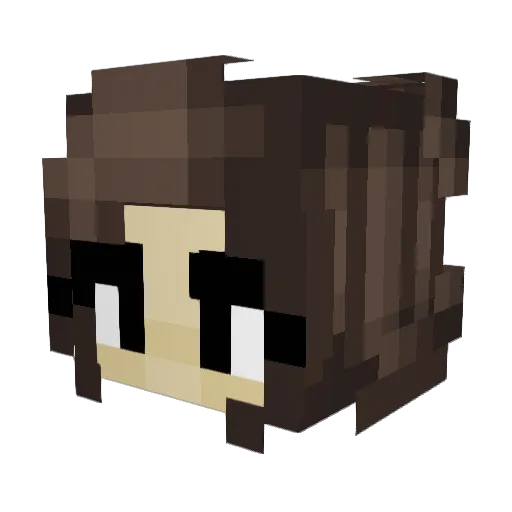 Luna_Alegria Minecraft avatar head, 3D render