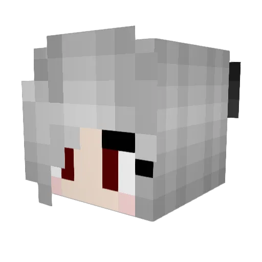 Luna_Cyan Minecraft avatar head, 3D render