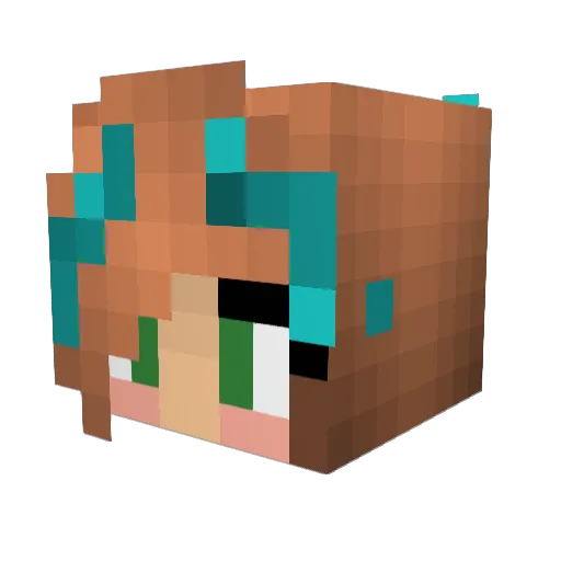 Luna_Draco Minecraft avatar head, 3D render