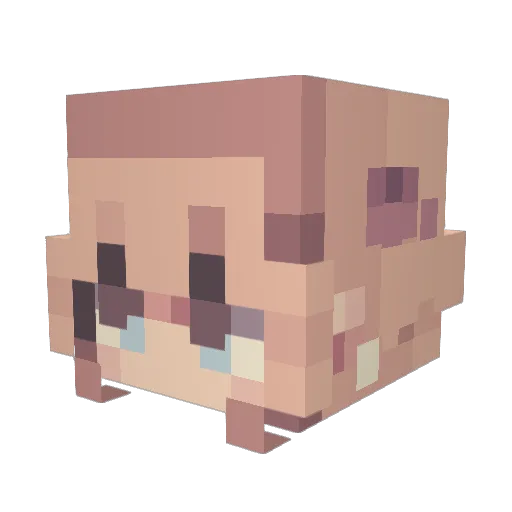 Luna_Fireheart Minecraft avatar head, 3D render