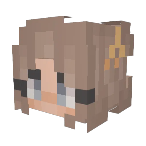 Luna_Gamerin Minecraft avatar head, 3D render
