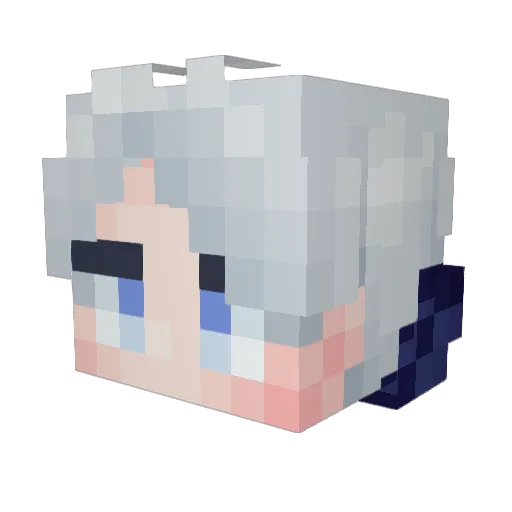 Luna_KR_ Minecraft avatar head, 3D render