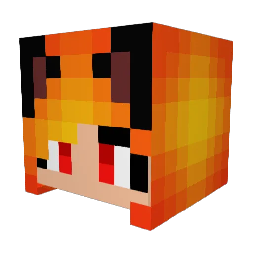 Luna_Lanowa Minecraft avatar head, 3D render