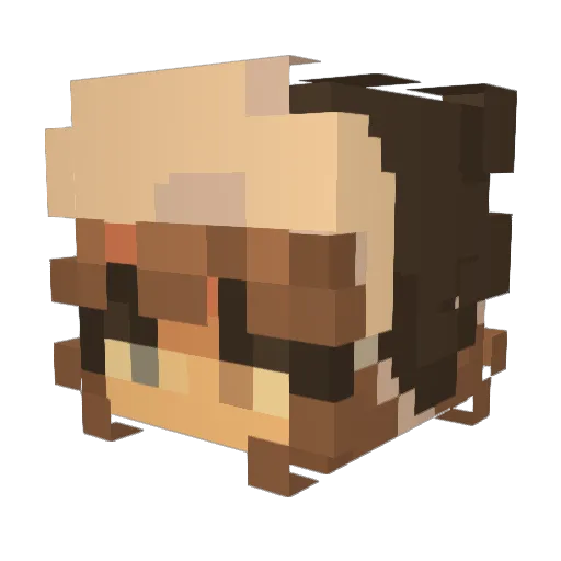 Luna_Moonlight18 Minecraft avatar head, 3D render