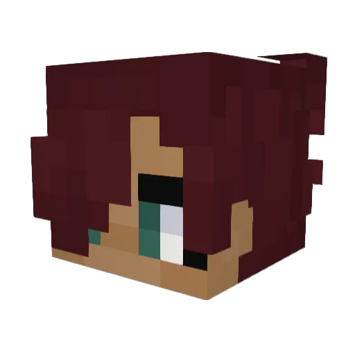 Luna_N0va Minecraft avatar head, 3D render