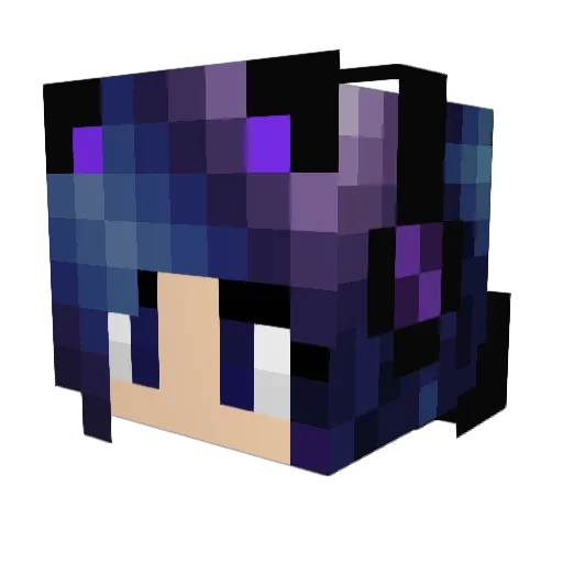 Luna_Nite Minecraft avatar head, 3D render