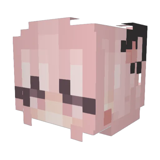 Luna_Pixie Minecraft avatar head, 3D render