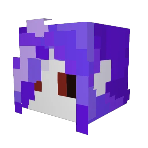 Luna_Riko Minecraft avatar head, 3D render