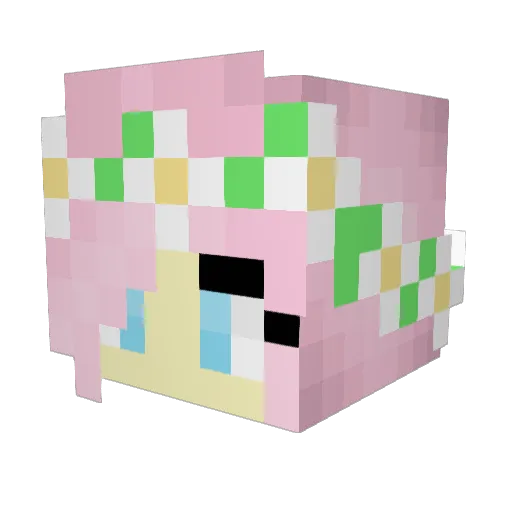 Luna_Shy Minecraft avatar head, 3D render