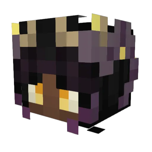 Luna_TheG Minecraft avatar head, 3D render