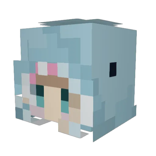 Luna_TheGame Minecraft avatar head, 3D render