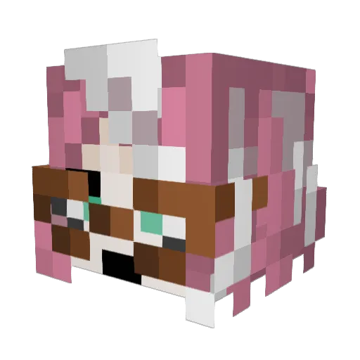 Luna_The_Human Minecraft avatar head, 3D render