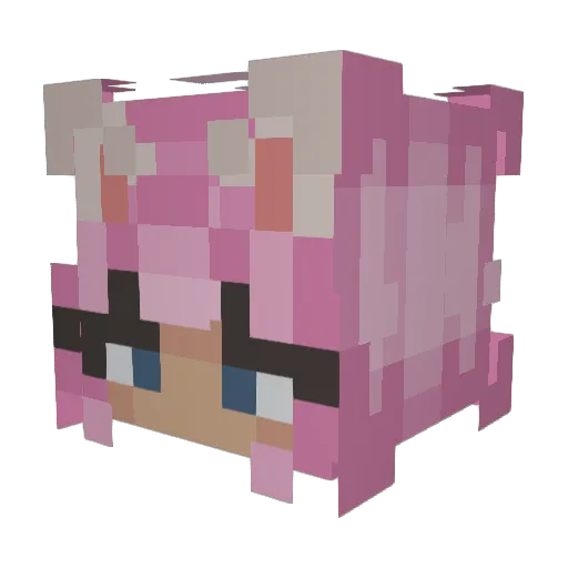 Luna_The_Kitty Minecraft avatar head, 3D render