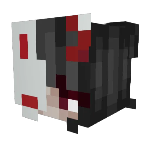Luna_The_Witch66 Minecraft avatar head, 3D render