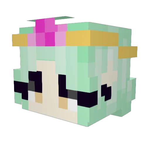 Luna__Angel Minecraft avatar head, 3D render
