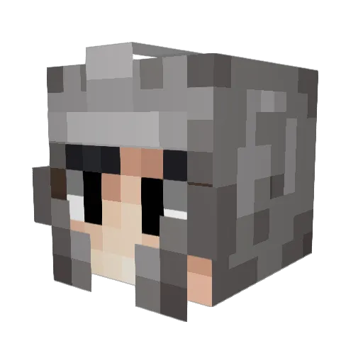 Luna__S2 Minecraft avatar head, 3D render