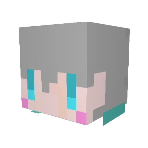 Luna_alice Minecraft avatar head, 3D render