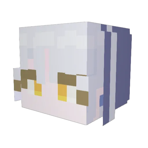 Luna_t1c Minecraft avatar head, 3D render