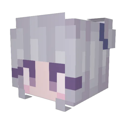 Luna_tonic Minecraft avatar head, 3D render